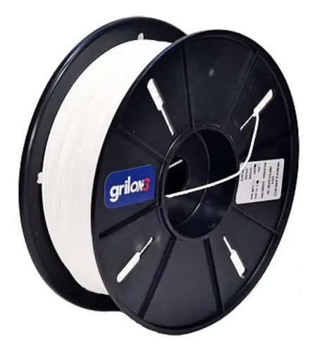 Filamento 3D Grilon3 Nylon 6 1.75mm 1kg Blanco para Engranajes