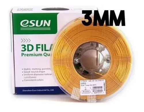 Filamento Abs+ Esun Impresora 3d Dorado