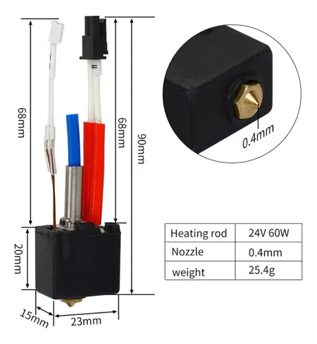 Kit Hotend Completo Para Impresora 3d Anycubic Kobra 2