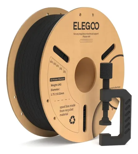 Elegoo Filamento Pla De Fibra De Carbono 1.75mm 1kg Color Negro
