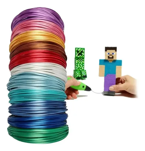 Repuesto Filamento Lápiz 3d 200mts Pla 1.75 Colores Surtidos