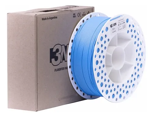 Filamento 3D PLA+ 3n3 3nmax 1.75mm Celeste 1kg Impresión 3D Alta Resistencia