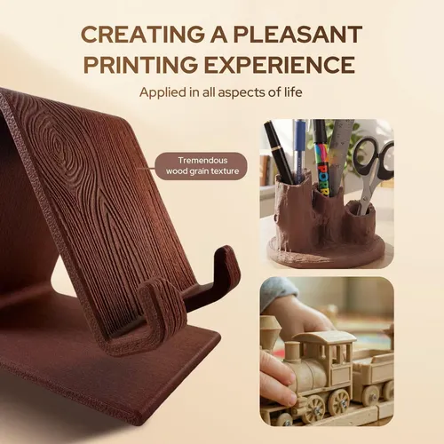 Paquete De Filamentos Semdon Wood Pla De 1,75 Mm, 250 G X 4