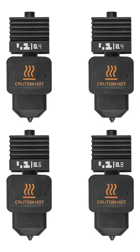 Kit 4 Boquillas Acero Endurecido 0 4 0 8mm Para Impresora 3d