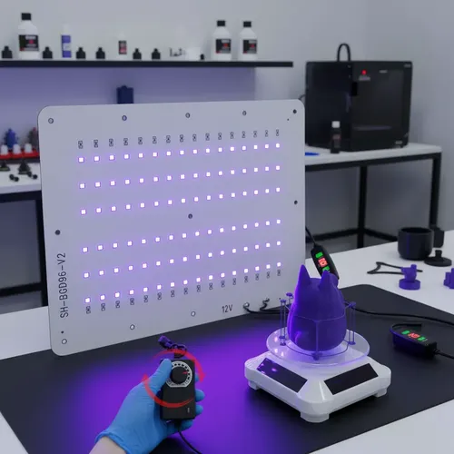 Kit Led Curado Uv Impresora 3d Plato Giratorio Temporizador