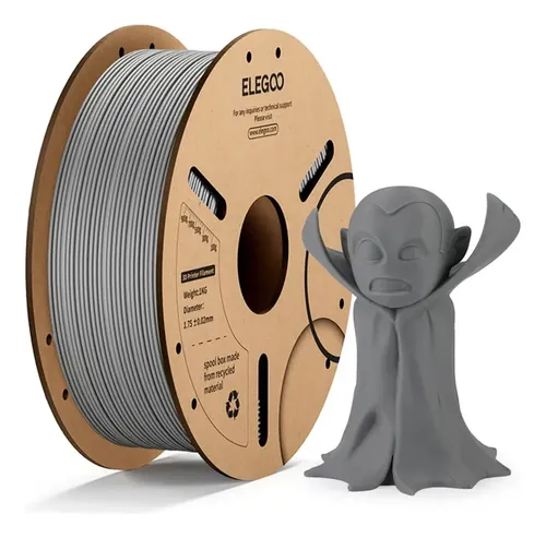 Filamento Pla Elegoo 1 Kg 1.75mm Impresora 3d No Enredos Color Gris