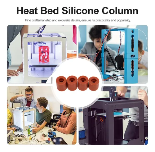4 Piezas Soportes Sólidos Silicona Cama Caliente Impresora