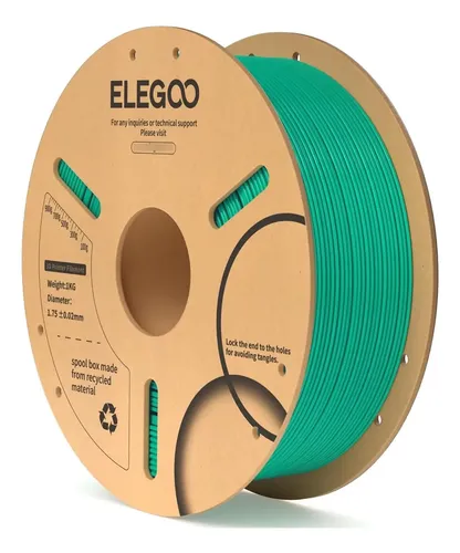 Filamento PLA Elegoo de 1 kg para Impresora 3D, 1.75 mm, Verde