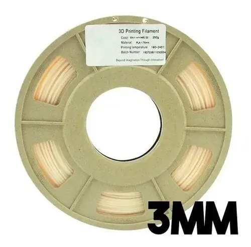 Filamento Flexible Tpu Impresora 3d 3mm 500g Hqs-piel Blanca