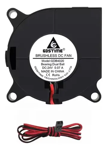 Ventilador Turbo Gdstime 24v Rodamiento 4020