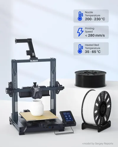 Filamento Para Impresora 3d Elegoo Pla+ De 1,75 Mm, Blanco,