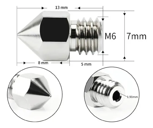 Boquilla Pico Nozzle Acero Inox Impresora 3d (elegir)
