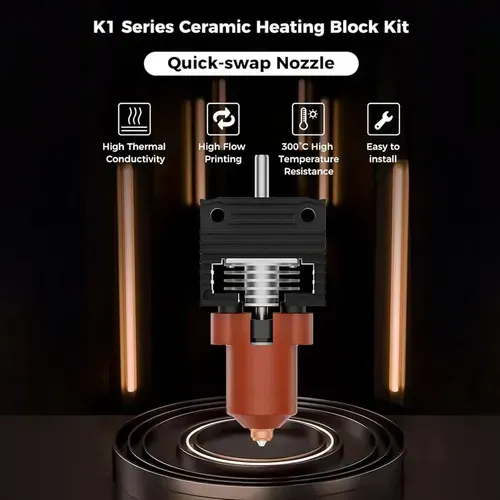 Kit Bloque Cerámico Calefactor Metalizado Para Impresora 3d