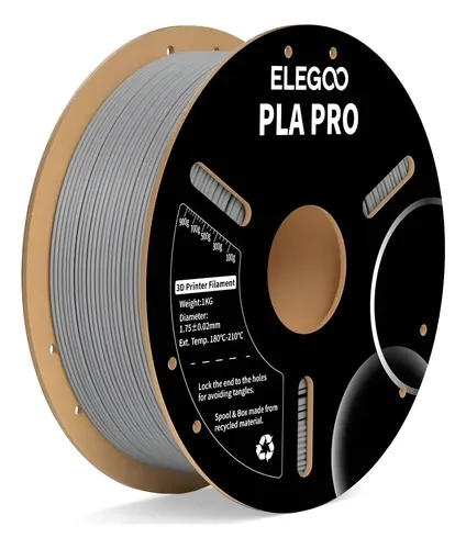 Filamento 3D PLA PRO 1.75mm Elegoo Gris 1kg Alta Precisión