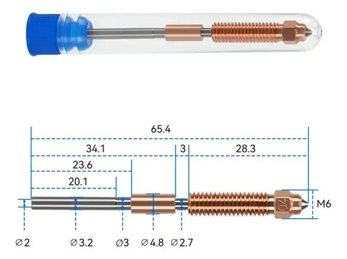 Nozzle Pico Bronce Unicorn Creality Ender 3 V3/ V3 Plus