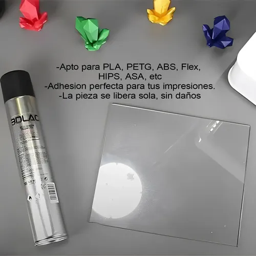 Kit Vidrio Cama Caliente + Pinza Clip 4 U. :: Impresion 3d