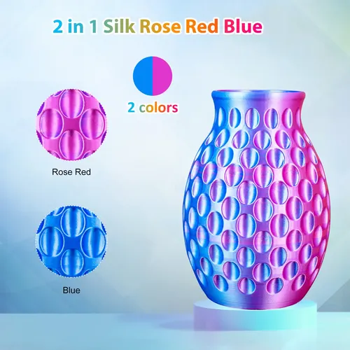 Filamento Pla 3d 1.75mm Rojo/azul – Alta Precisión 250g .//