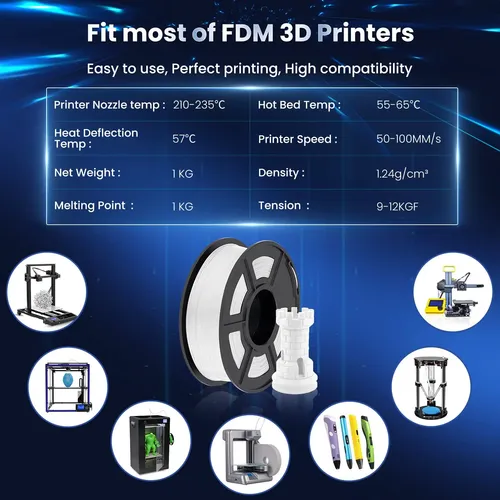 Filamento Para Impresora 3d Sunlu Pla Plus De 1,75 Mm, Bobin