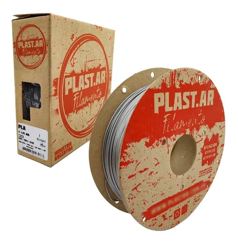 Filamento PLA Plast Ar Plateado 1.75mm 1kg para Impresora 3D