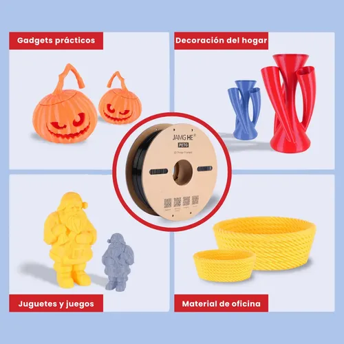 Filamento PETG Jamg He 1.75mm Verde 1kg Impresión 3D Resistente