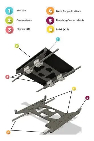 Soporte Cama Caliente Acero Impresora 3d Láser Base