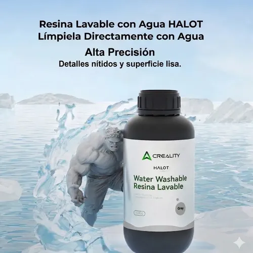 Resina Para Impresion 3d Lavable Al Agua Wash Piel Skin 1kg
