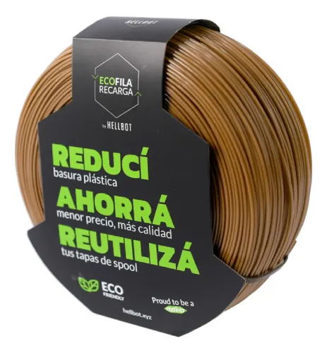 Filamento PLA 3D Hellbot Ecofila Lock recarga 1kg Color Capibara 1.75mm