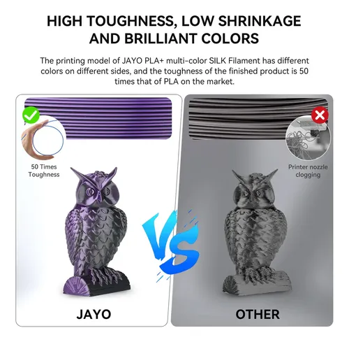 Filamento Silk Pla+ Jayo 1.1kg Doble Color, Brillante Y -cn