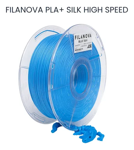 Filamento Silk Pla+ Impresión 3d High Speed Filanova X 1kg Color Green