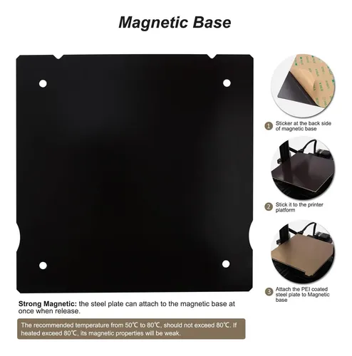 Placa De Cama Magnética Pei Flexible Para Impresoras 3d