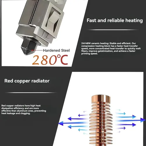 Kit Hotend Mejorado De 4 Juegos Para Adventurer 5m Hotend