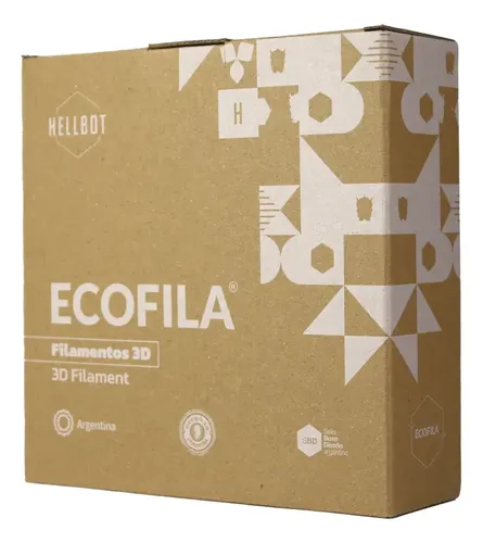 Filamento Hellbot Ecofila Recarga Pla 1,75mm 1kg V2 Color Natural Cristal