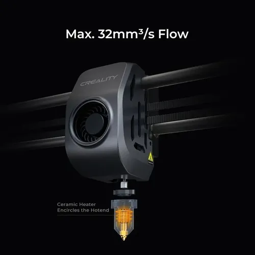 Impresora 3D K1 Max Creality color negro con tecnología de impresión FDM