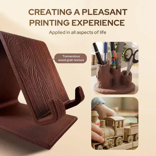 Paquete De Filamentos Wood Pla Para Impresora 3d, 1,75 Mm, 3