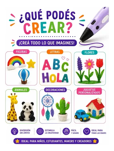 Repuesto Filamento Pla Lapiz 3d X100m 20 Colores