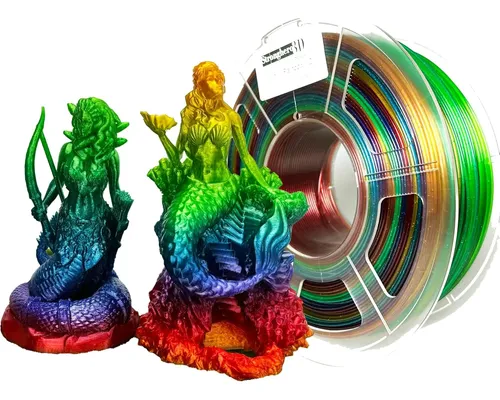 Filamento Petg 3d 1 75mm Arcoíris Translúcido 1kg