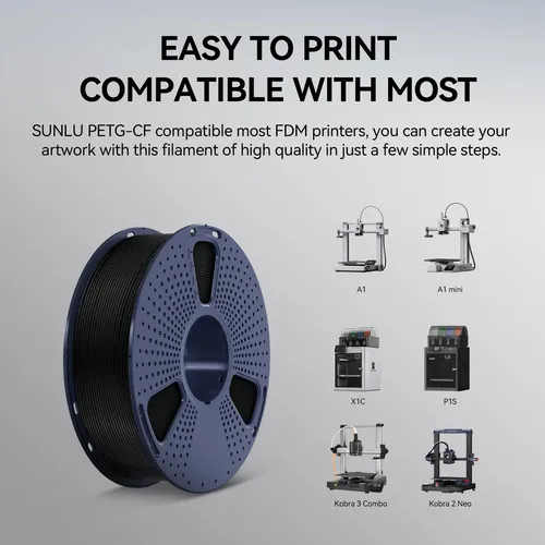 Filamento De Impresora 3d Petg-cf De Fibra De Carbono Sunlu