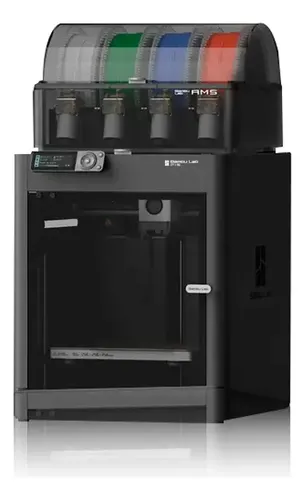 Impresora 3D Bambu Lab P1S color negro con tecnología de impresión FDM