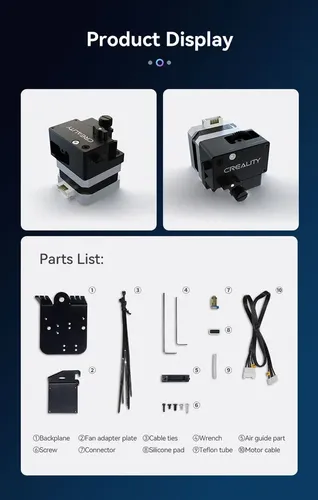 Kit Extrusor E·fit Creality 3d Piezas Doble Engranaje Bowden