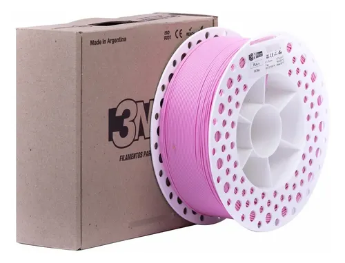 Filamento 3n3 PLA+ Rosa 1.75mm 1kg Impresora 3D Rango Térmico 190-230°C