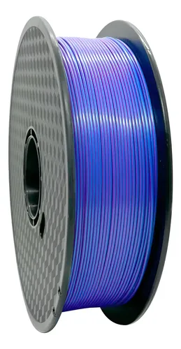 Filamento Hellbot Ecofila Pla Silk 1,75mm 1kg Color Duo Celeste/violeta