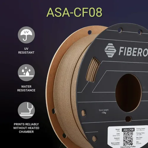 Filamento Polymaker Fiberon Asa-cf08 1,75mm 0,5kg
