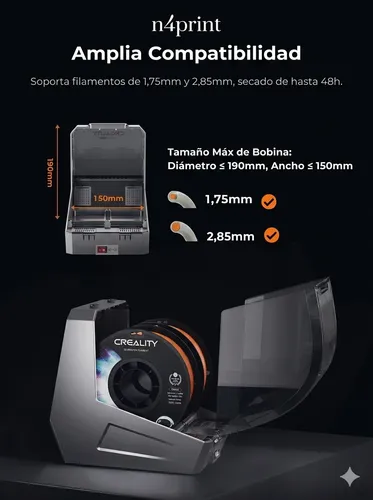 Secador Filamento Creality Space Pi V2 Plus New 2026 N4print