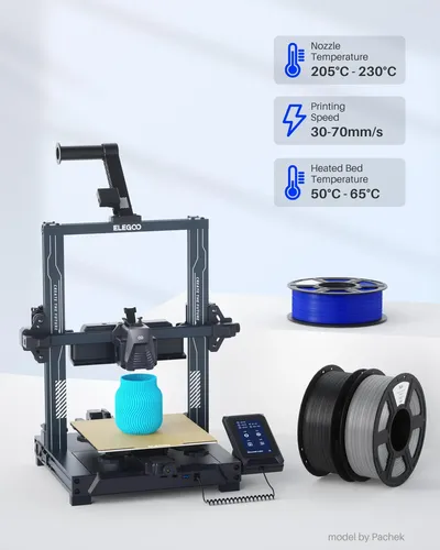 Filamento Para Impresora 3d Elegoo Pla+ True Red, 1,75 Mm, 1