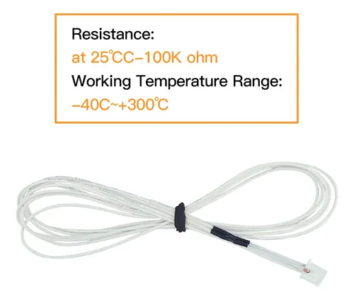 5 Piezas 1m Ntc 3950 100k Termistores Para Impresoras 3d / A