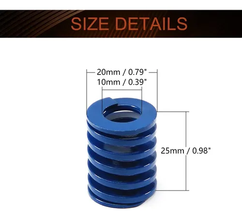 Resorte Azul Para Impresora 3d Nivelador Y Base 2 Unidades