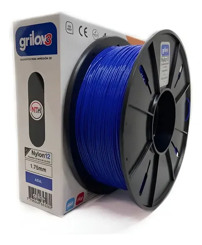 Filamento 3D Nylon 12 Grilon3 Azul 1kg 1.75mm