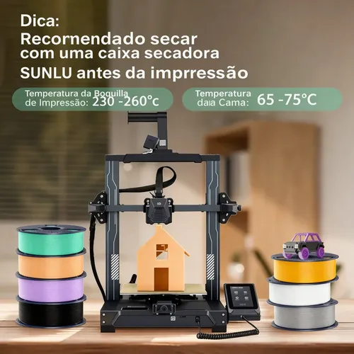 Filamento PETG Sunlu Azul de 1.75 mm y 1 kg para Impresoras 3D