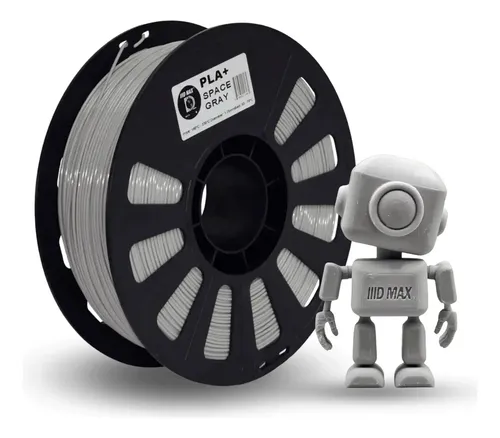 Filamento PLA 3D Iiid Max 1.75mm 1kg Gris Espacial Impresión 3D