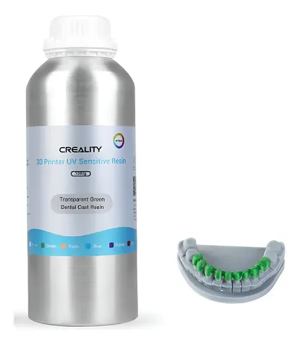 Resina Creality Casteable Dental Verde Transparente 1kg